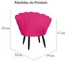 Conjunto Poltrona Pétala de Flor e Puff Courino  Pink - 3