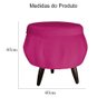Conjunto Poltrona Pétala de Flor e Puff Courino  Pink - 2