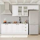 Ver imagem 1 de Cozinha Compacta 04 Peças Com Aéreo Para Geladeira Americana Branco