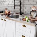 Ver imagem 7 de Cozinha Compacta 04 Peças Com Aéreo Para Geladeira Americana Branco