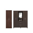 Ver imagem 3 de Conjunto Guarda Roupa 4 Portas e Sapateira Riom Cafe Touch