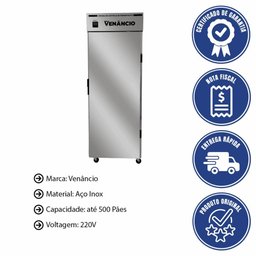 Armário de Controle de Fermentação Venâncio Crescepão Ac20t em Aço Inox 220v 500 Pães 17170 - 4