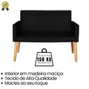 Ver imagem 6 de Conjunto de 2 Poltronas 1 Namoradeira para Clínica Confortável Resistente Salão Espaço Grande