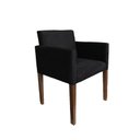 Ver imagem 2 de Kit 6 Poltronas Nina Estilo Retrô Tecido Suede Ideal para Sala de Estar - Preto