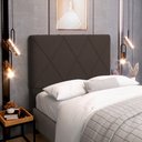 Ver imagem 6 de Cabeceira Cama Box Casal Mel 140cm com Frame Suede Marrom - Desk Design