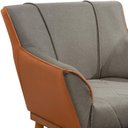 Ver imagem 3 de 2 Poltrona Cadeira Decorativa Linho Sala de Estar Liz