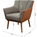 Ver imagem 6 de 2 Poltrona Cadeira Decorativa Linho Sala de Estar Liz