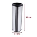 Ver imagem 2 de Lixeira Inox Aro Esmaltado 30 Litros Área Gourmet Cozinha Banheiro - Preto