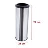 Lixeira Inox Aro Esmaltado 30 Litros Área Gourmet Cozinha Banheiro - Preto - 2