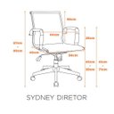 Ver imagem 2 de Cadeira Diretor para Escritório Giratória Sydney Fratini