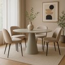 Ver imagem 4 de Mesa de Jantar Cone Redonda 80 Cm Laca Fendi Linn Design Decor