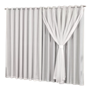 Ver imagem 1 de Cortina Blackout 100% com voil 8,00x2,50 Para Trilho Suíço:Gelo