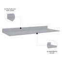 Ver imagem 4 de Tampo para Balcão de Cozinha 180cm Mdp Cinza Claro - Lumil