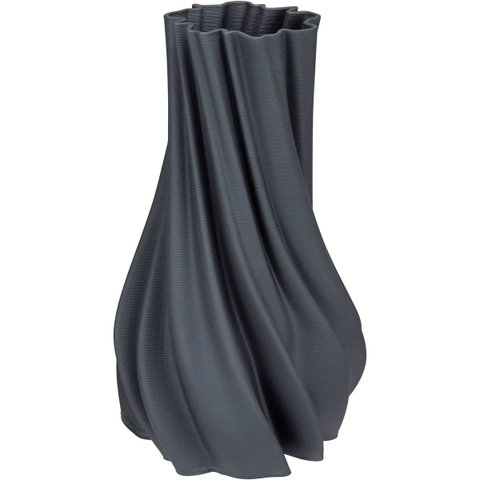 Vaso Decorativo Enfeite Planta Aparador 3D Cerâmica 35x20x20cm Preto