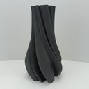 Ver imagem 2 de Vaso Decorativo Enfeite Planta Aparador 3D Cerâmica 35x20x20cm Preto