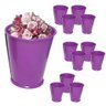 Balde Cachepot de Ferro para Mesa Festa Evento 15 Anos Pequeno Roxo com 24 Unidades (balde-p-b) - 1