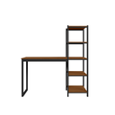 Ver imagem 2 de Escrivaninha Mesa Escritório Estudo Trabalho com Prateleira Canela