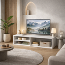 Ver imagem 1 de Rack Suspenso Painel Branco com Nicho para Tv até 50"