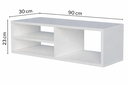 Ver imagem 3 de Rack Suspenso Painel Branco com Nicho para Tv até 50"