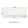 Armário Aéreo para Quarto com Nicho e Prateleira 120cm Branco Madesa - 4