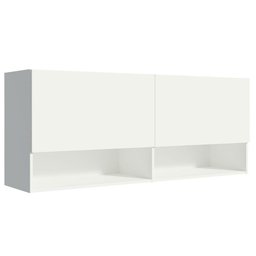 Armário Aéreo para Quarto com Nicho e Prateleira 120cm Branco Madesa - 6