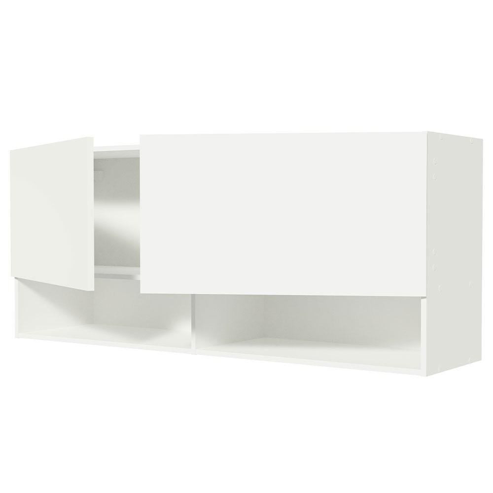 Armário Aéreo para Quarto com Nicho e Prateleira 120cm Branco Madesa - 7