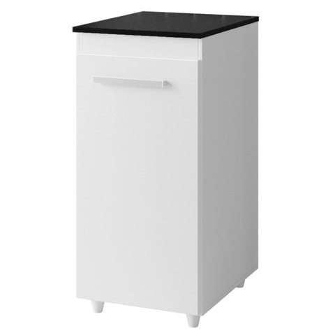 Armário Multiuso Zara 1 Porta Organizador Cozinha Lavanderia Cor:branco