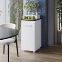 Ver imagem 2 de Armário Multiuso Zara 1 Porta Organizador Cozinha Lavanderia Cor:branco