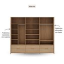 Ver imagem 4 de Guarda-Roupa 6 Portas 6 Gavetas 100% Madeira Maciça Linha Nest Marrom/Tauari