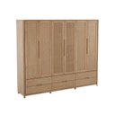 Ver imagem 2 de Guarda-Roupa 6 Portas 6 Gavetas 100% Madeira Maciça Linha Nest Marrom/Tauari