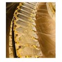 Ver imagem 2 de Lustre de Cristal Moderno Led 40w 3000k Metal Dourado 90cm Sindora