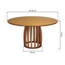 Ver imagem 2 de Mesa de Jantar Armonia Tampo Ø120 Base Redonda - Amêndoa - Tampo Ø120 Laminado Cinamomo