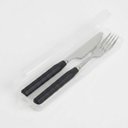Ver imagem 1 de Kit Talheres Inox 3 Peças com Estojo Organizador - Compacto e Prático para o Dia a Dia:Preto