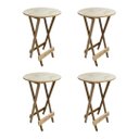 Ver imagem 1 de Kit 4 Mesas Bistrô de Madeira Dobrável para Bar - sem Pintura / Crua