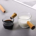 Ver imagem 4 de 5 Molheiras Lyor de Vidro 100ml Cabo de Bambu Restaurante Cremeira Caldas Molhos