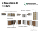 Ver imagem 5 de Armário de Cozinha Completa de Canto 507 cm Branco/Rustic/Crema Smart 100%MDF Madesa 01