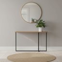 Ver imagem 3 de Aparador Decorativo Mesa de Apoio em Aço Carbono e Tampo MDF Naturale Apollo