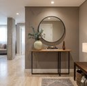 Ver imagem 1 de Aparador Decorativo Mesa de Apoio em Aço Carbono e Tampo MDF Naturale Apollo