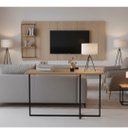 Ver imagem 4 de Aparador Decorativo Mesa de Apoio em Aço Carbono e Tampo MDF Naturale Apollo