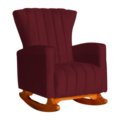 Poltrona Decorativa Melinda Balanço Vovo Suede Bordo - Fm