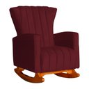 Ver imagem 1 de Poltrona Decorativa Melinda Balanço Vovo Suede Bordo - Fm
