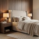 Ver imagem 3 de Cabeceira de Casal Estofada Pier para Cama Queen Off White 188cm Moderna