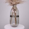 Arranjo Desidratado Exclusivo Capim dos Pampas + Vaso Garrafa Cinza plantô - 2