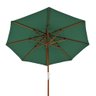 Ombrelone Treviso de Madeira e Poliéster 3,00m Verde Oliva Bel - 4