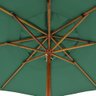 Ombrelone Treviso de Madeira e Poliéster 3,00m Verde Oliva Bel - 3