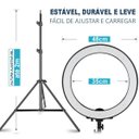 Ver imagem 4 de Iluminador Ring Light 18 48cm Tripé 2m Suporte Câmera Gt719