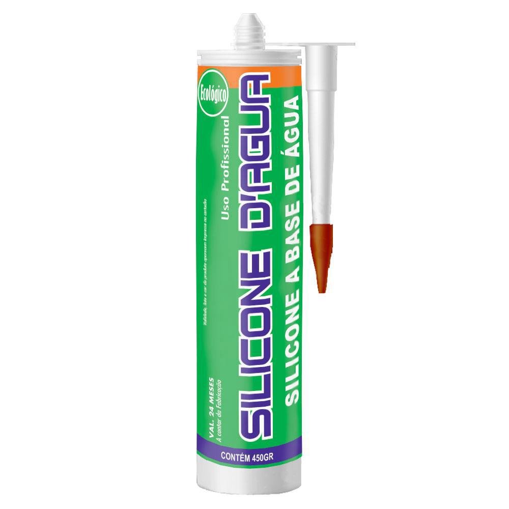 Silicone Dagua Acrilico Cartucho 450gr Cor Cinza - 1