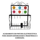 Ver imagem 4 de Escorredor de Pratos, Copos e Talheres em Ferro:flor de Madeira