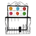 Ver imagem 1 de Escorredor de Pratos, Copos e Talheres em Ferro:flor de Madeira