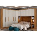Ver imagem 1 de Guarda-roupa Em Mdf Com 12 Portas E 8 Gavetas Cumaru/fendi